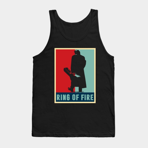 Retro Hope Style Ring of Fire Tank Top by Symmetry Stunning Portrait